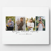 Best Uncle Ever Modern Script 4 Photos Collage フォトプラーク (正面)