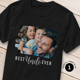 Best Uncle Ever Niece Nephew Custom Photo Text    Tシャツ