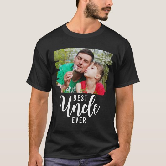 Best Uncle Ever Typography Custom Photo  Tシャツ (正面)
