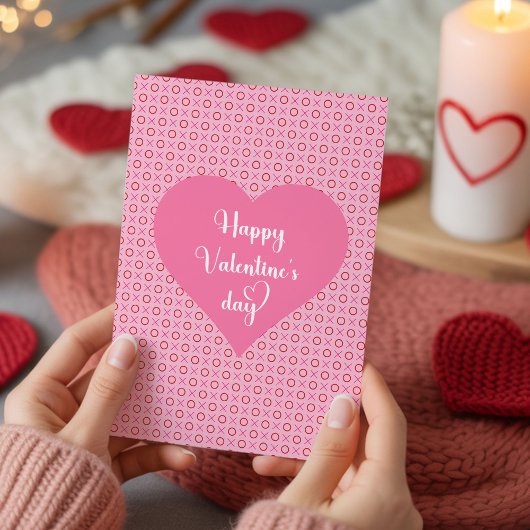 Best Valentine’s Card Pink Hearts Romantic Design シーズンカード