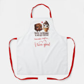 Best Valentine’s Gift Funny Food Apron Custom Name エプロン (正面)