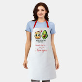 Best Valentine’s Gift Funny Food Apron Custom Name エプロン (着用した状態)