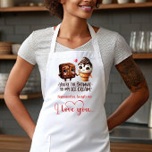 Best Valentine’s Gift Funny Food Apron Custom Name エプロン