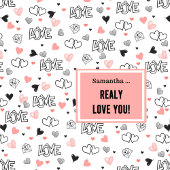 Best Valentine’s Gift Heart Sketch Love Shower  シャワーカーテン