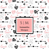 Best Valentine’s Gift Personalized Heart Sketch  フリースブランケット