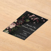 best wedding purple card アクリル招待状 (レイダウン)