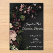 best wedding purple card アクリル招待状 (正面)