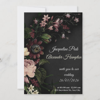 best wedding purple card 招待状