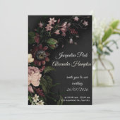 best wedding purple card 招待状 (スタンド正面)