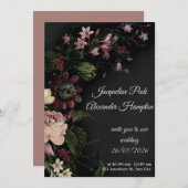 best wedding purple card 招待状 (正面/裏面)