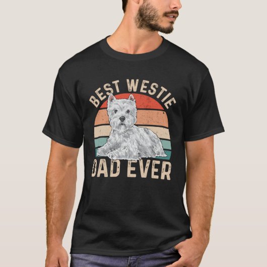 Best Westie Dad Ever Dog Dad West Highland White T Tシャツ (正面)