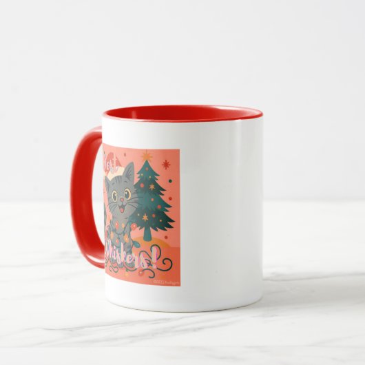 Best Whiskers! Cute & Funny Cat マグカップ (正面左)