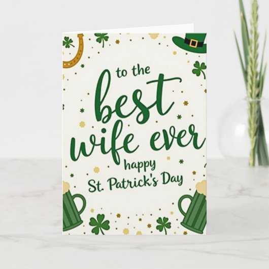Best Wife Happy St Patricks Day Card カード (正面)