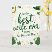 Best Wife Happy St Patricks Day Card カード (黄色い花)
