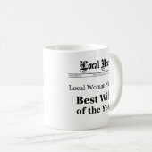 Best Wife of The Year Newspaper Front Mug コーヒーマグカップ (正面右)