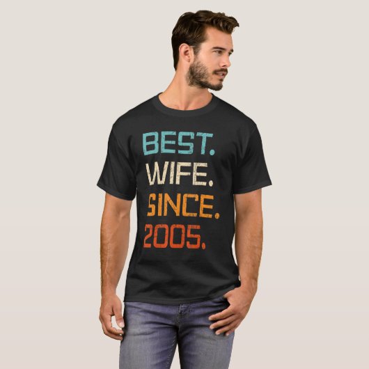 Best Wife Since 2005 18th Wedding Anniversary For  Tシャツ (正面フル)