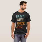 Best Wife Since 2017 6th Wedding Anniversary For W Tシャツ (正面フル)