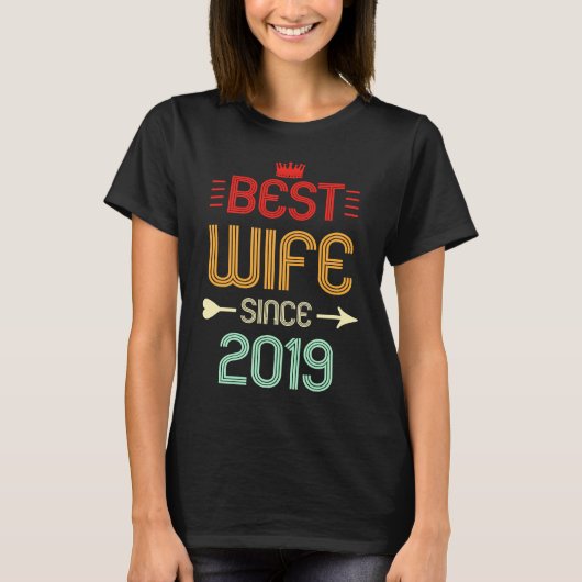 Best Wife Since 2019 2nd Wedding Anniversary Tシャツ (正面)