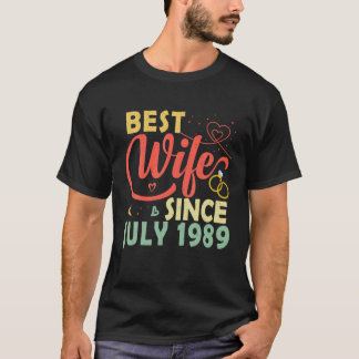 Best Wife Since July 1989 33Rd Wedding Anniversary Tシャツ
