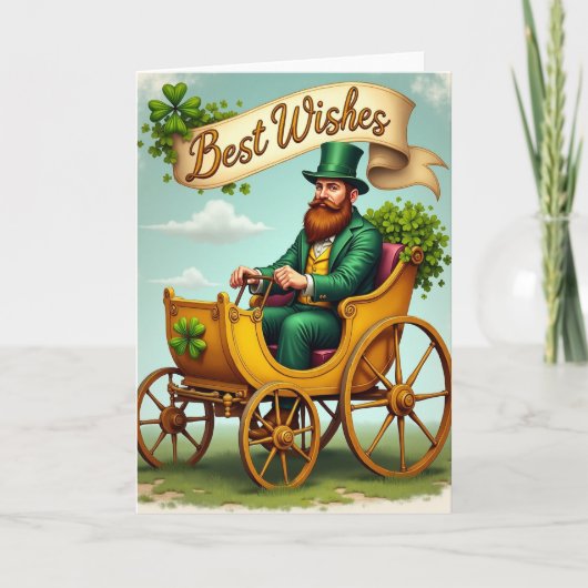 Best Wishes Emerald Man Card カード (正面)