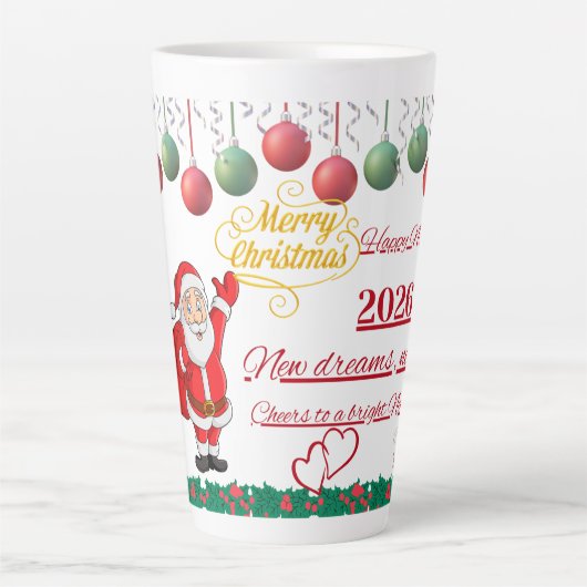 Best Wishes New Year Cup カフェラテマグ (正面)