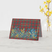 Best Wishes On Birthday British Columbia Tartan カード (黄色い花)