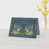 Best Wishes On Birthday Nova Scotia Tartan カード (黄色い花)