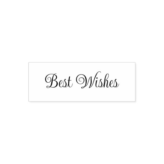 Best Wishes Script Text Template セルフインキングスタンプ (デザイン)