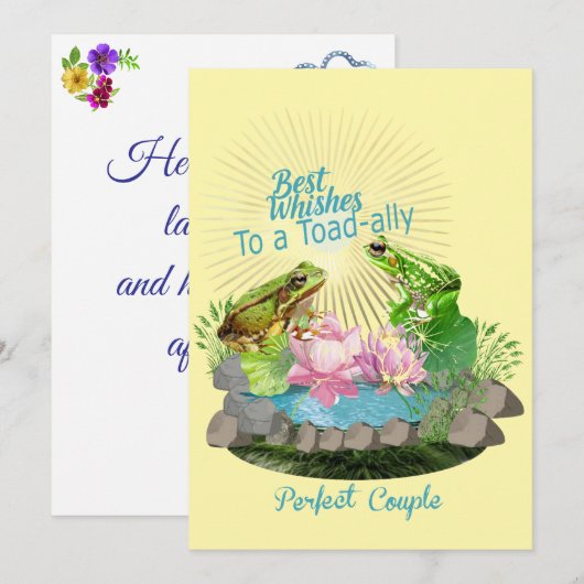Best wishes to a toad-ally perfect couple シーズンカード (正面/裏面)