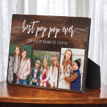 Best Wood Pop Pop Grandpa Photo Collage フォトプラーク<br><div class="desc">Capture the love between Pop Pop and his grandchildren with our Grandfather Grandpa Grandchildren Photo Collage Plaque. This personalized plaque features a heartwarming photo collage, beautifully displaying cherished moments shared between Papa and his beloved grandchildren. Surrounding the photos is the endearing title "Poppy, " adding a special touch to the...</div>