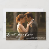 Best Year Ever Minimalist Couple Christmas Card シーズンカード (正面)