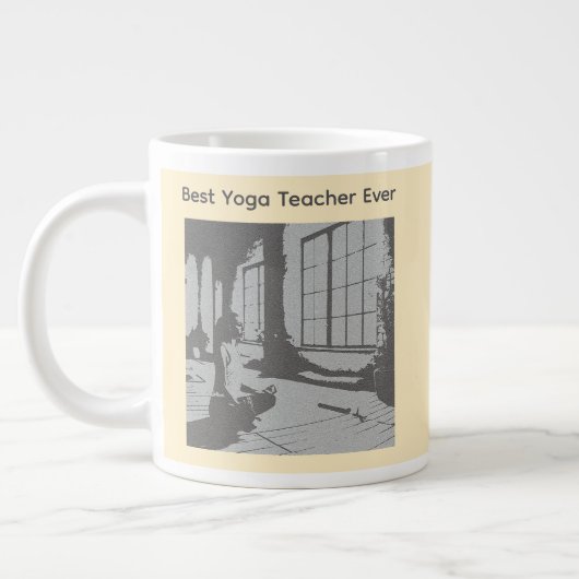 Best Yoga Teacher Ever ジャンボコーヒーマグカップ (左)