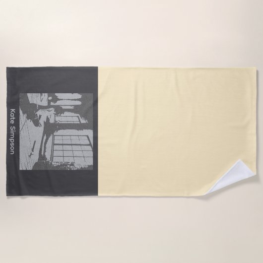 Best Yoga Teacher Ever ビーチタオル (正面)