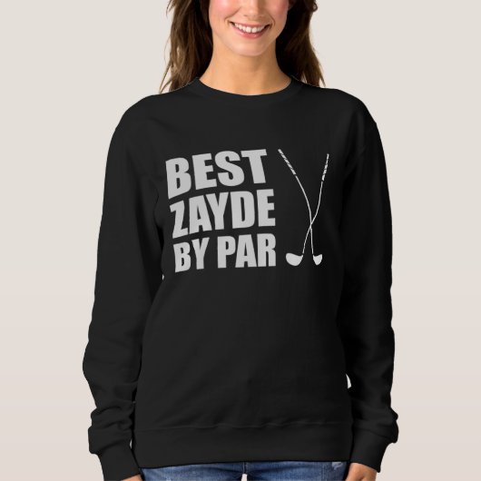 Best Zayde By Par Jewish Grandpa Golfer Pun スウェットシャツ (正面)