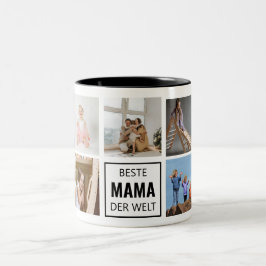 Beste Mama der Welt Fototasse Zweifarbige Tasse ツートーンマグカップ