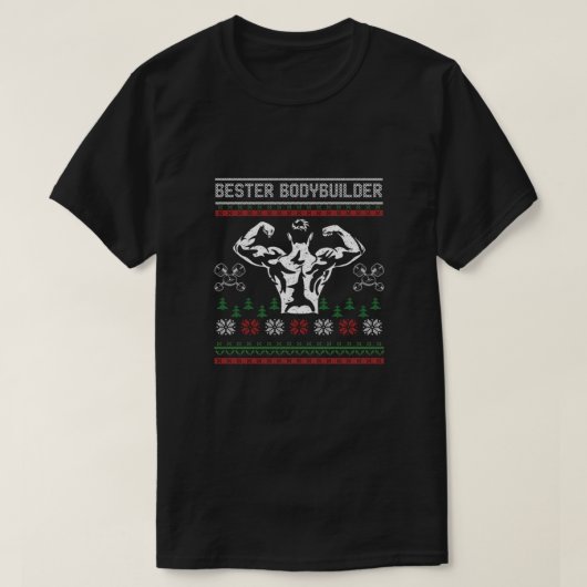 Bester Bodybuilder Ugly Sweater Christmas Sports G Tシャツ (デザイン正面)