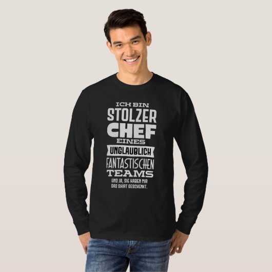 Bester Chef Sayings with German Text Chef Eines Fa Tシャツ (正面フル)