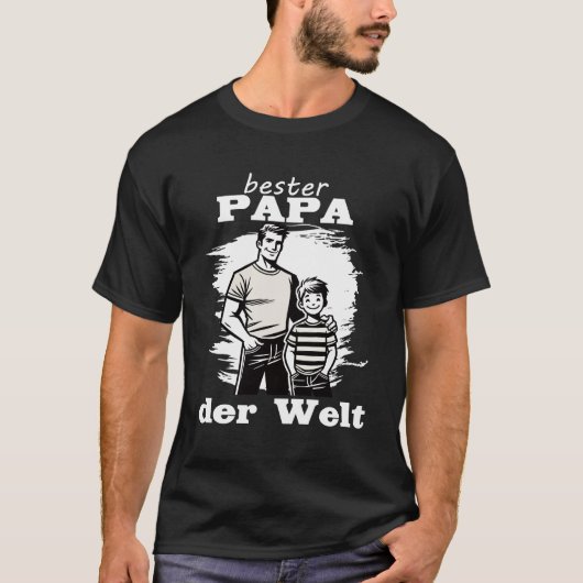 Bester Papa der Welt - Vater Sohn Design Tシャツ (正面)