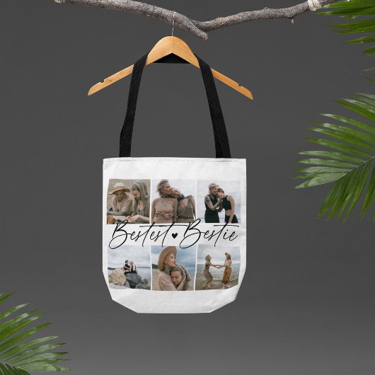 Bestest Bestieの友人Keepsake写真コラージュ トートバッグ