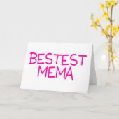 Bestest Mema カード (黄色い花)