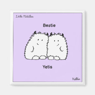 Bestieの雪男Niddlesの少し磁石 マグネット