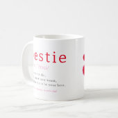 Bestie定義ハートフォトフ最高のォントフォーエバー コーヒーマグカップ (正面左)