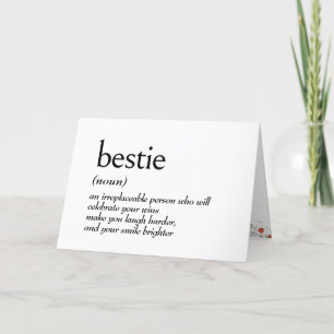 BESTIE誕生日の辞書定義 カード