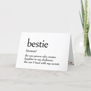 BESTIE誕生日の辞書定義 カード