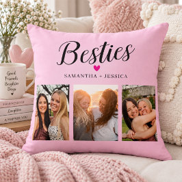 BESTIE ピンクフォトコラージュ＆名前入り クッション