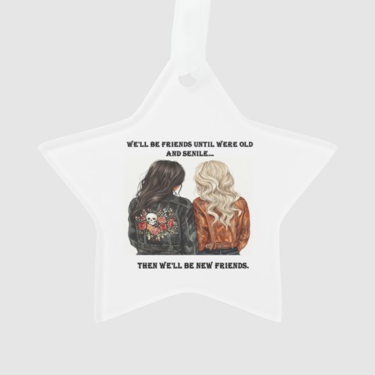 Bestie Acrylic Ornament オーナメント (裏面)