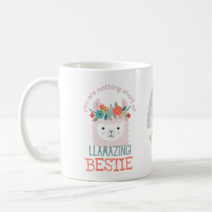 BESTIE BFF FRIEND驚くほど可愛いラマ コーヒーマグカップ
