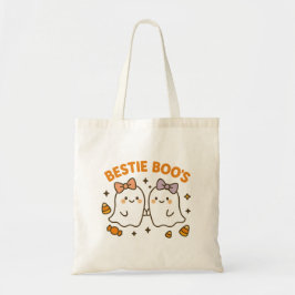 Bestie Boo’s Halloween Tote Bag – Cute Bow & Candy トートバッグ