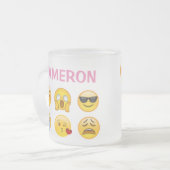 Bestie Emojiのマグ(カスタマイズ可能な) フロストグラスマグカップ (正面左)