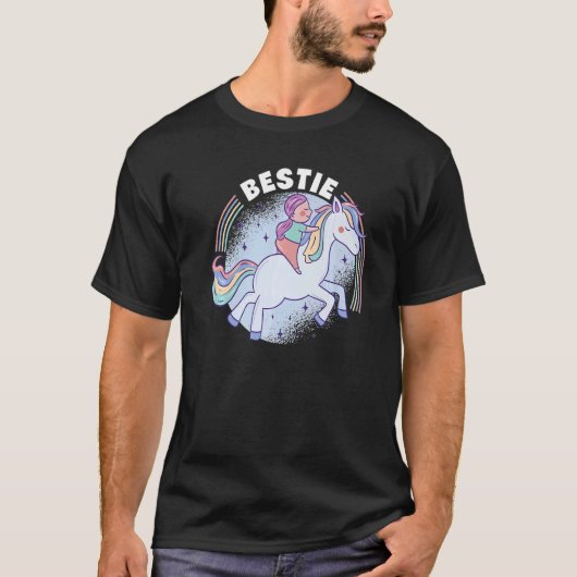 Bestie Graphic Horse Lover Equestrian Rider Horses Tシャツ (正面)
